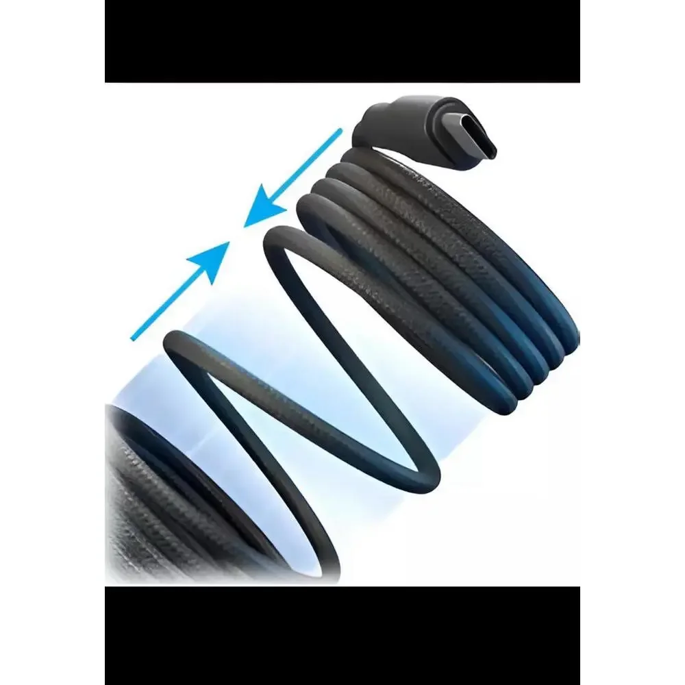 USB-C To USB-C 240W Magentic Coiled Fast Charging Cable (1.5m, 4.92 ft)